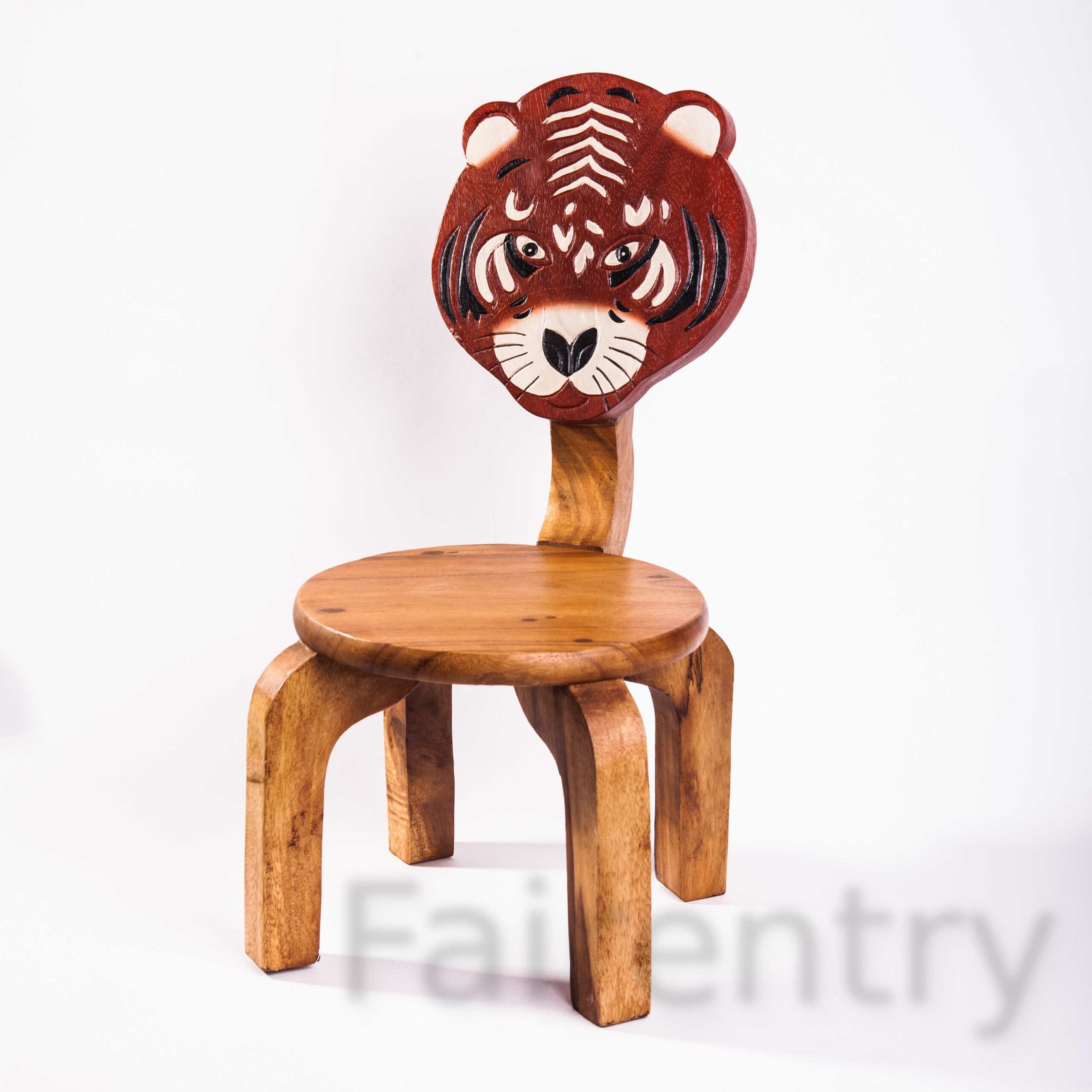 Chaise d'enfant, tabouret d'enfant, bois massif avec motif animal Mama  Giraffe Hauteur d'assise de 25 cm pour nos sièges d'enfants - FairEntry  Shop