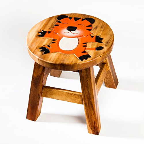 Sedia robusta per bambini in legno massiccio motivo: giraffa altezza della seduta: 25 cm 
