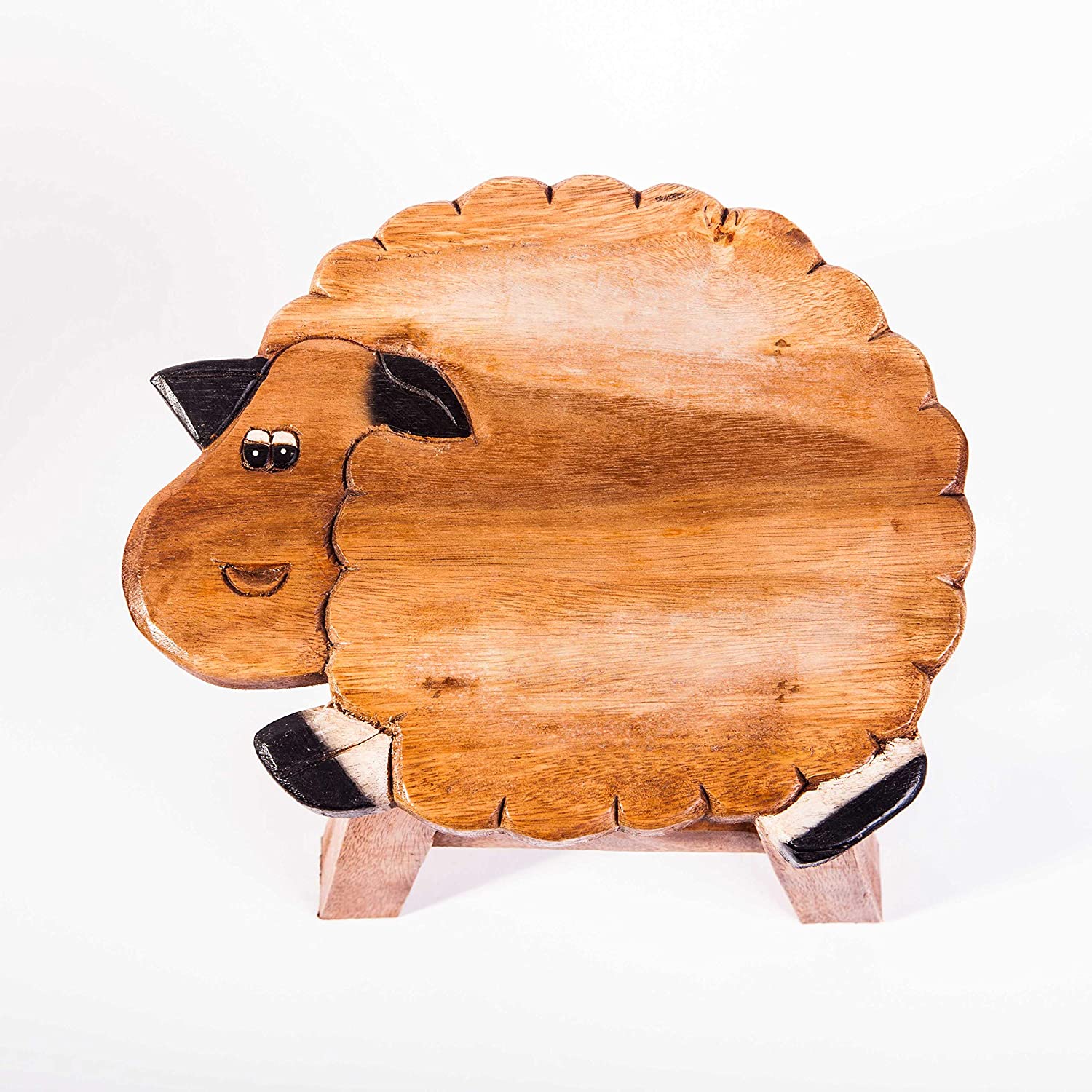 Chaise pour enfant, tabouret pour enfant, en bois massif avec motif  animalier lion 25 cm de hauteur d'assise pour notre - FairEntry Shop