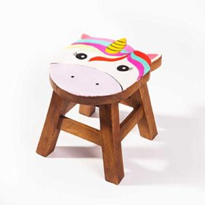 KRobust children's stool with unicorn motif, seat height 25 cm