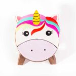 Robusto sgabello per bambini con motivo unicorno, altezza seduta 25 cm