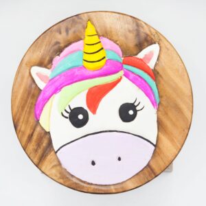 Children's stool, stool, children's chair solid wood with animal motif unicorn, 25 cm seat height for our children's seating group