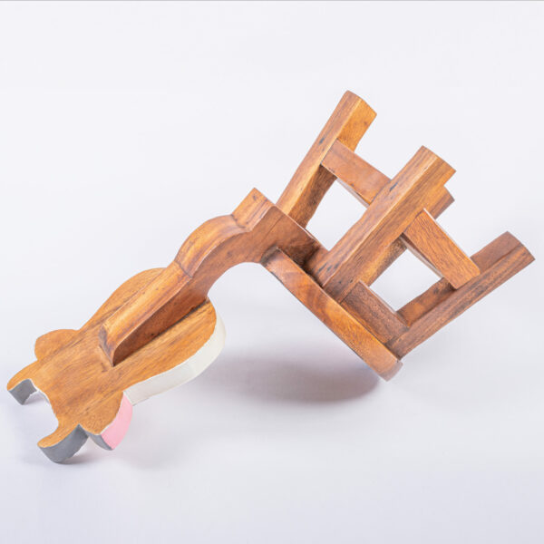 Hauteur dassise : 25 cm En bois massif Tabouret / chaise robuste pour enfant Avec motif perroquet 